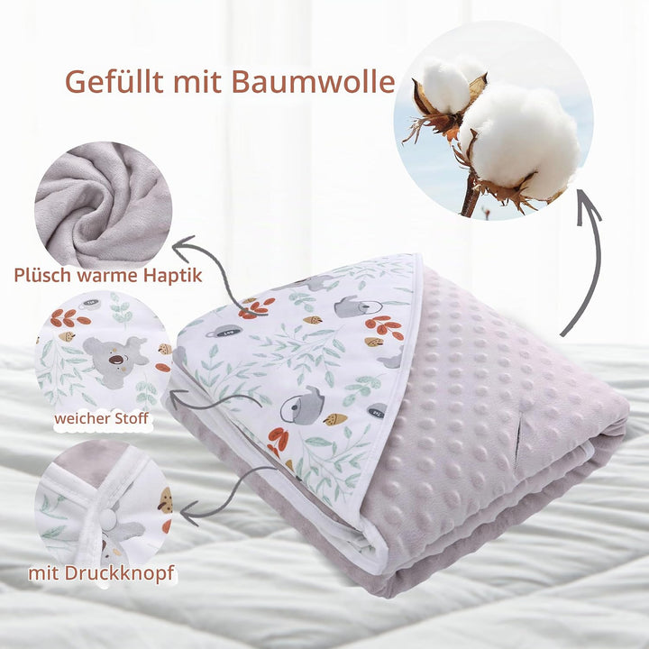 Miracle Baby Einschlagdecke Babyschale Winter Baumwolle Reversible Decke Universal Kuscheldecke 90x9