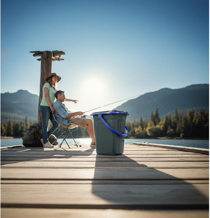 Green Blue GB320 Mobile Campingtoilette 19L | Tragbare Reisetoilette mit max. Tragkraft bis 130kg |