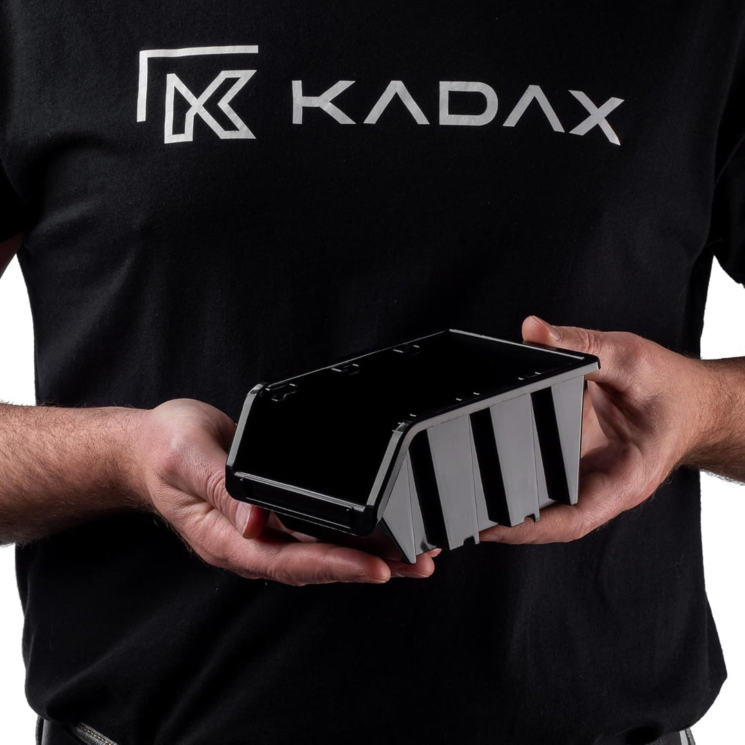 KADAX Werkstatt-Stapelkiste, Stapelbox aus PP Kunststoff, Sichtlagerbox in verschiedenen Grössen, La
