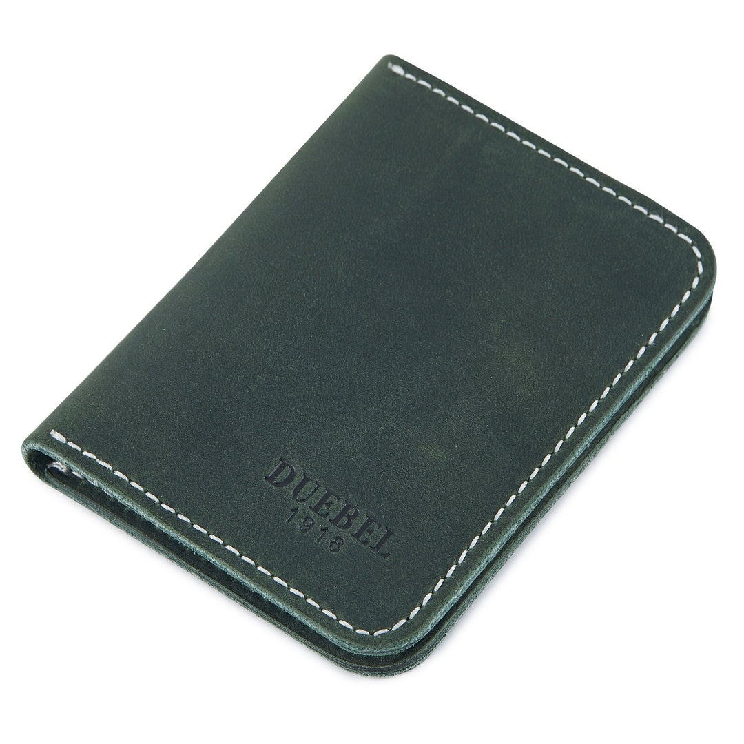 DUEBEL Herren Vollkorn Leder Bifold Reise Brieftaschen/Halter/Case/Protector, Grün