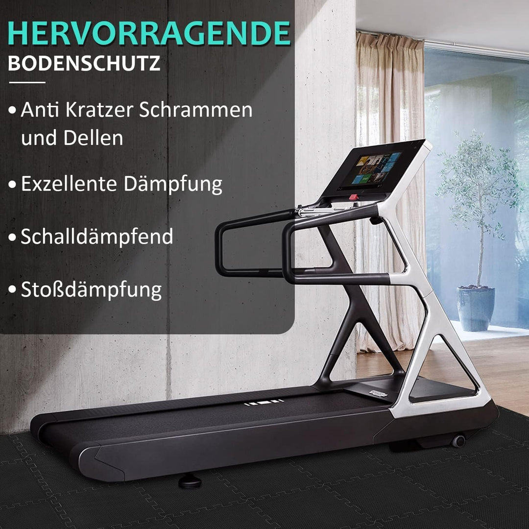 Bodenschutzmatte Fitness Set [31x31cm], 24/36/48 Puzzlematte, Eva Sportmatte Fitnessmatte rutschfest