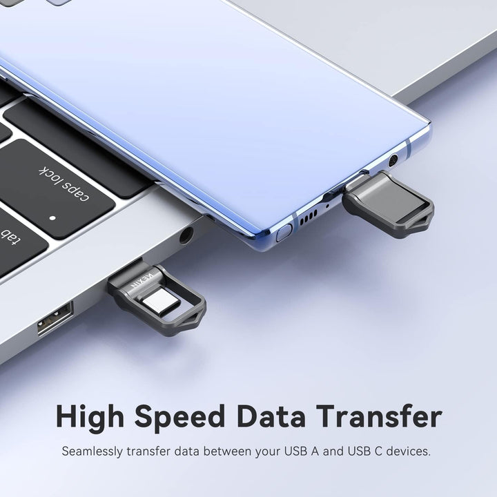 KEXIN USB C Stick 128GB 2er Pack USB 3.0 OTG, Lesegeschwindigkeit bis 100MB/s, Dual-USB Type-C & USB