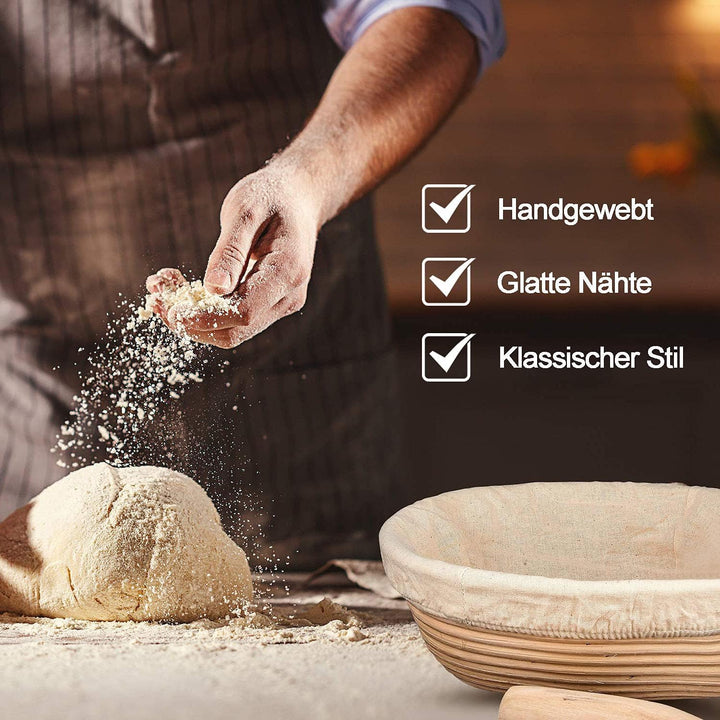 Gärkörbchen Oval, Gärkorb für Reben, Handgefertigter Rattan Fermentationskorb, Brot Gärkorb Handgefe