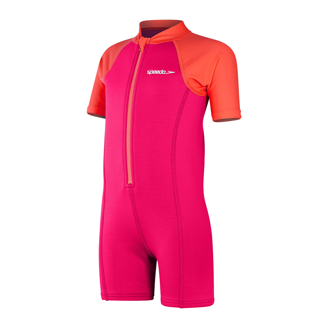 Speedo Mädchen Learn to Swim Wetsuit Swimsuit 3 Jahre Cherry Rosa/Coral, 3 Jahre Cherry Rosa/Coral