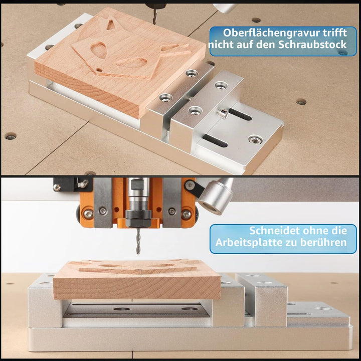 Aluminium Mini-Schraubstock Arbeitstisch Clamp für FoxAlien 3018-SE, Masuter 4040 und 4040-XE CNC-Fr