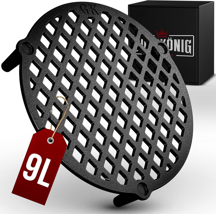 Gusskönig Gusseisen Stapelrost 24,7x 23,9 cm- Staple grate für 9 Liter Dutch Oven - Einsatz für Dutc