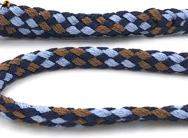 HWP Agility Leine Retrieverleine mit Halsband + Zugstop, Handgeflochten 12mm x 150cm, Liverpool