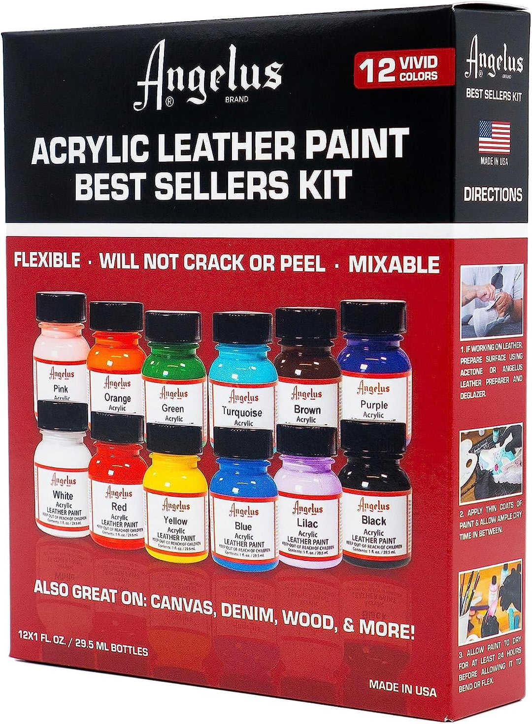 Angelus Acryl Leder Lack Starter Kit von