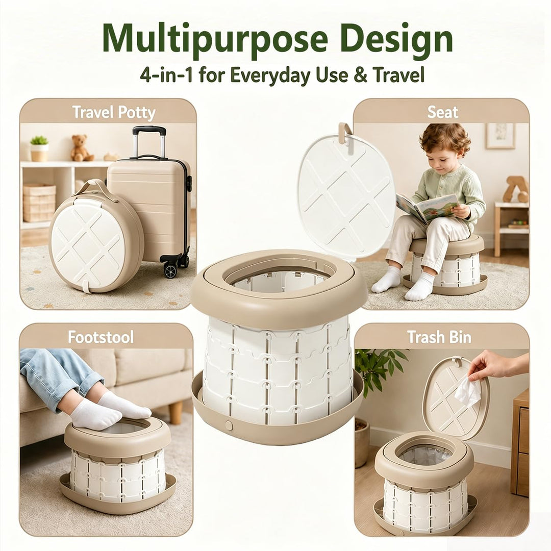 auvstar Töpfchen Falttoilette Kinder,Tragbare Baby Reise Töpfchen,Baby Kindertoilette,Tragbarer töpf