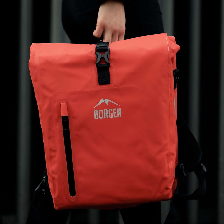 Borgen 3in1 Fahrradtasche für Gepäckträger wasserdicht - Verstärkte Träger (Neuerung 2023) - Verwend