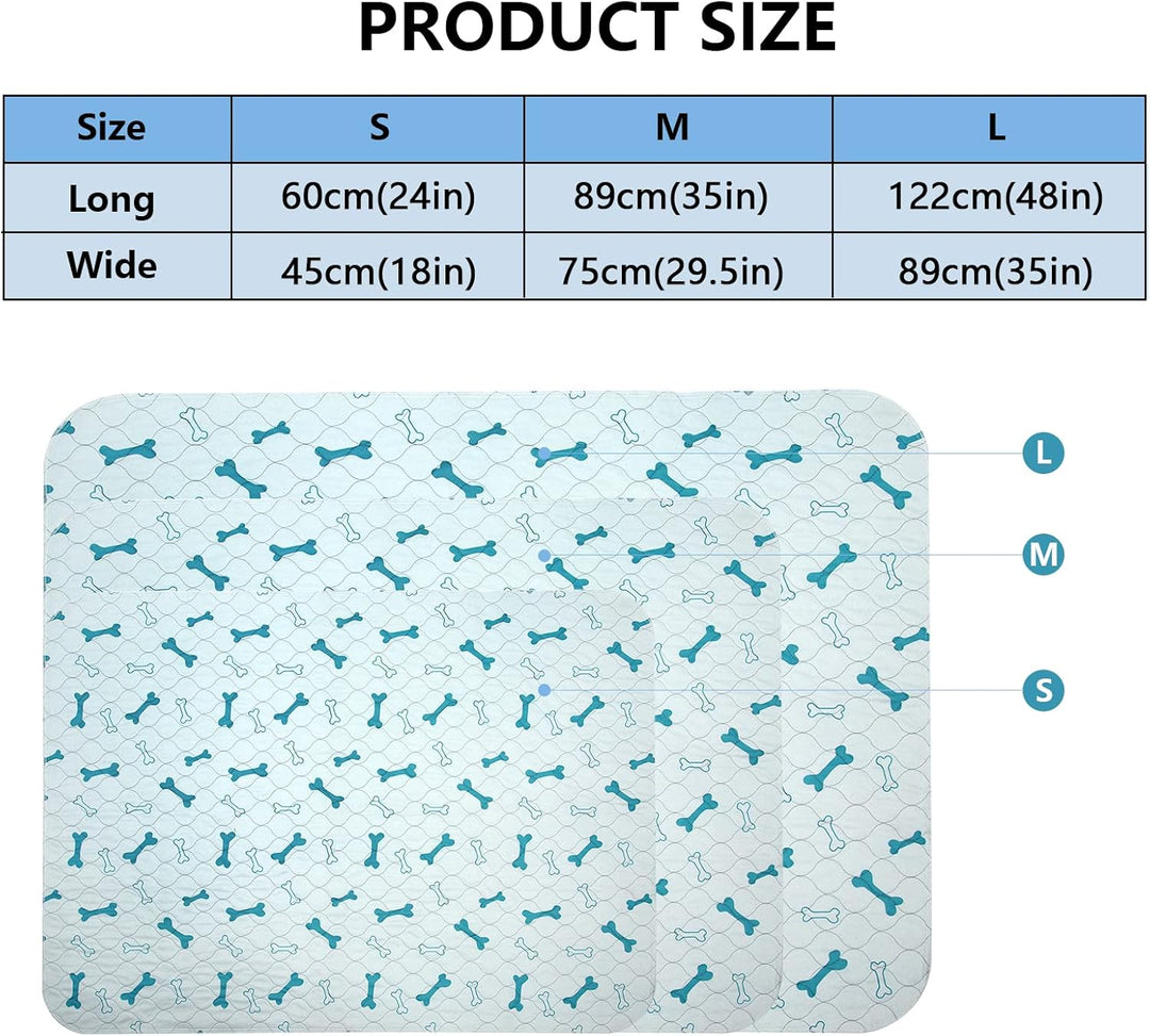 Geyecete Waschbare Welpenunterlagen(2 Stück), Saugfähig Puppy Pads hundeunterlagen, Hygieneunterlage