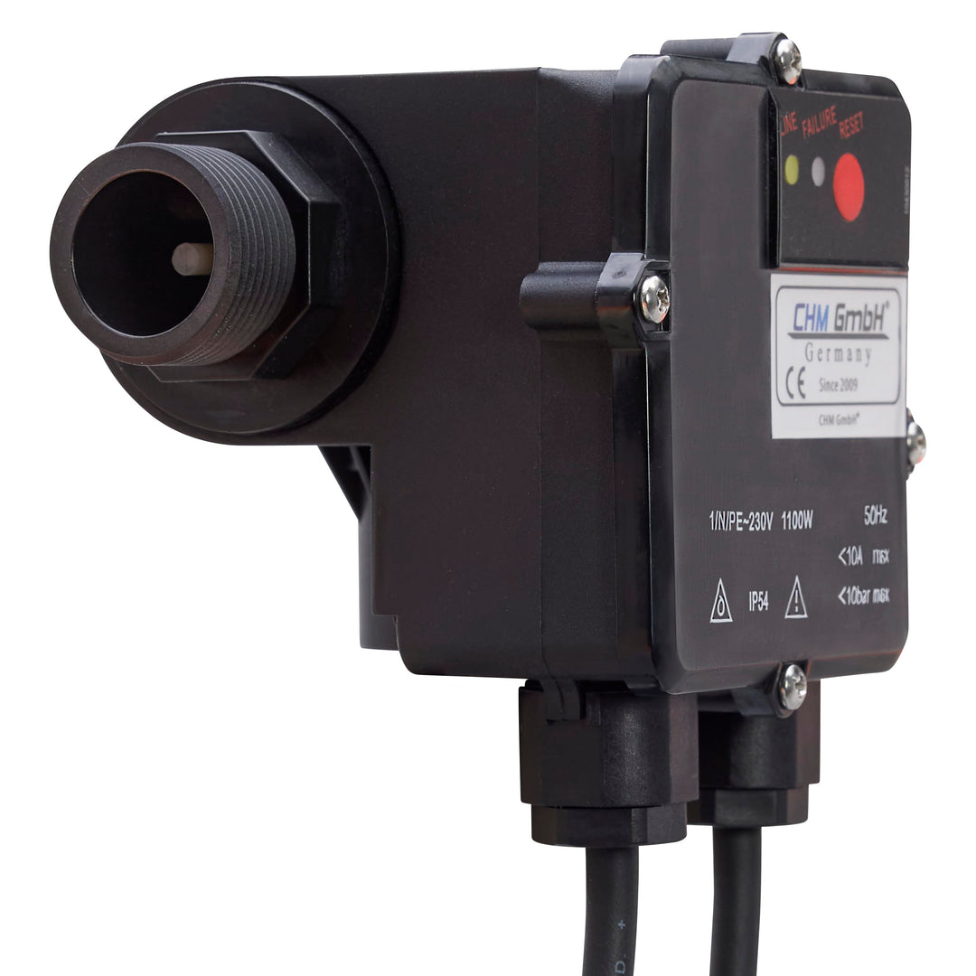 CHM GmbH® Durchflusswächter verkabelt, Druckschalter für Kreisel-, Tauch- Tiefbrunnenpumpen max. Dru