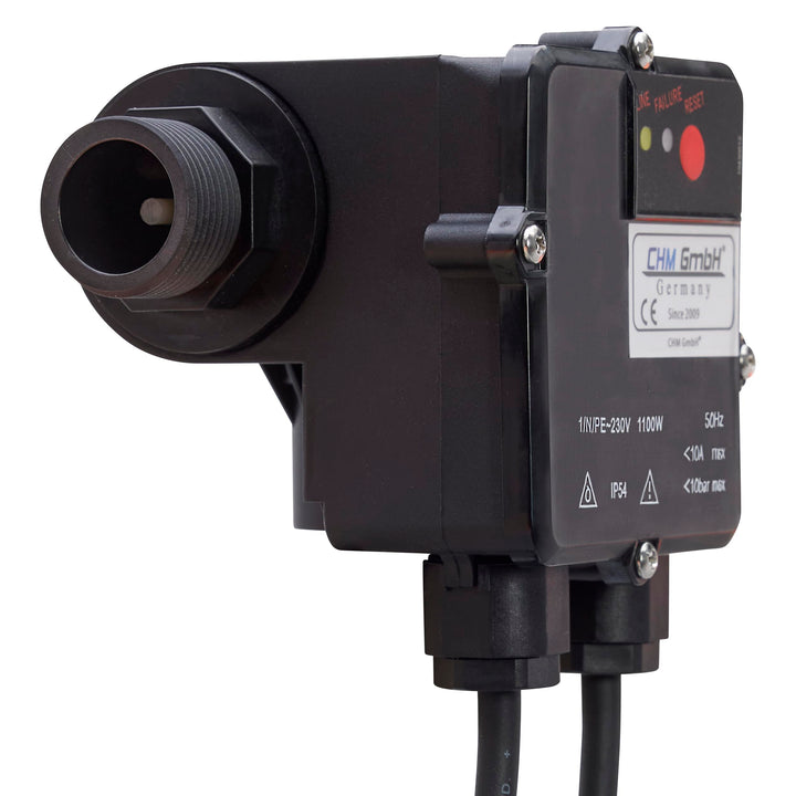 CHM GmbH® Durchflusswächter verkabelt, Druckschalter für Kreisel-, Tauch- Tiefbrunnenpumpen max. Dru