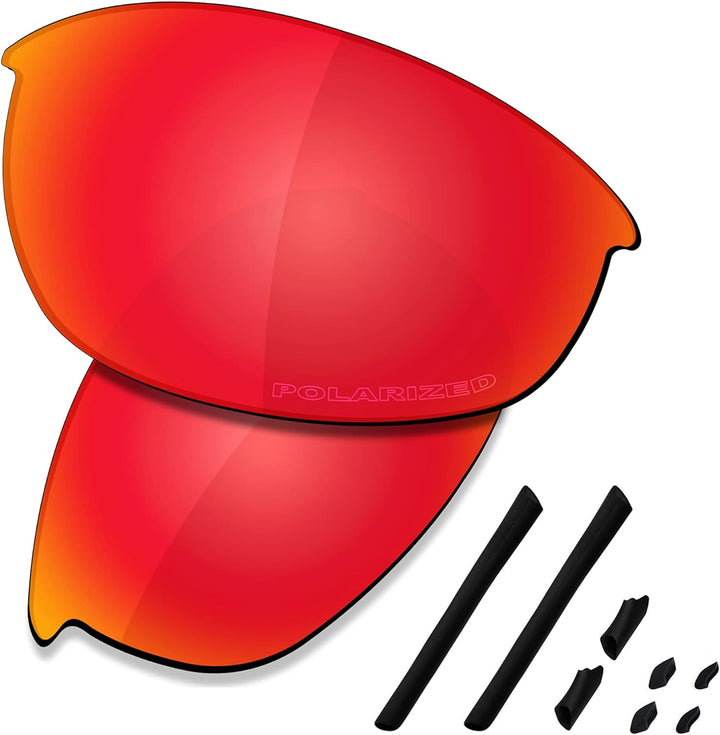 Saucer Premium Ersatzgläser für Oakley Half Jacket Sonnenbrillen High Defense - Fire Red Polarisiert