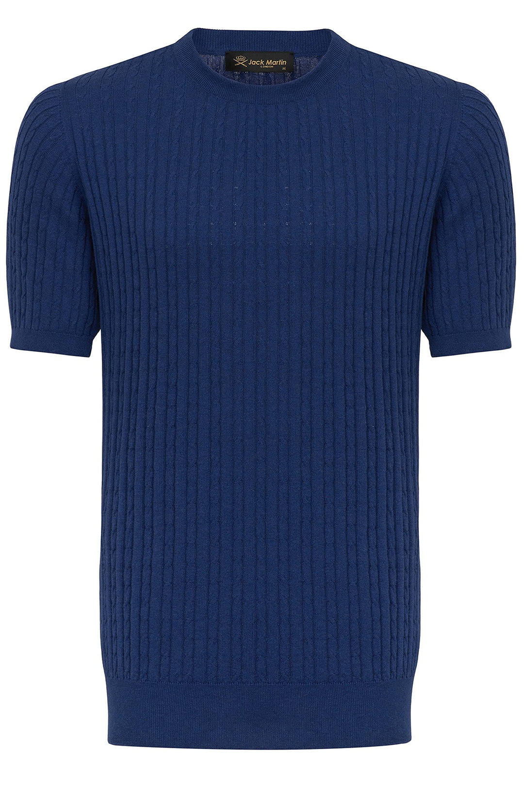 Jack Martin - Strick-T-Shirt mit Webmuster - Herren-Strickhemden S Königsblau, S Königsblau