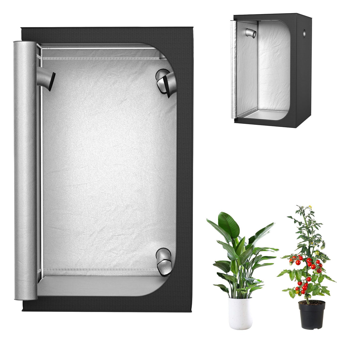 Growzelt Pflanzenzuchtzelt Indoor Anbauzelt 120x120x200 cm Grow Tent mit Reflektierender Innenfolie