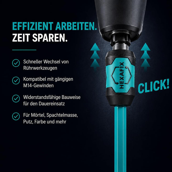 Karl Dahm HEXAFIX Schnellwechselkupplung M14, Werkzeugloser Wechsel, Kompatibel mit M14-Gewinden, Ro