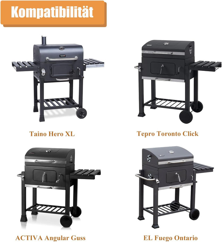 Denmay 41.9 x 54.6cm Gusseisen Grillrost Ersatzteile für Tepro Toronto Click, Taino Hero XL Holzkohl