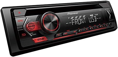 Pioneer DEH-S120UB 1DIN RDS-Autoradio mit roter Tastenbeleuchtung , Display weiss ,Android-Unterstüt