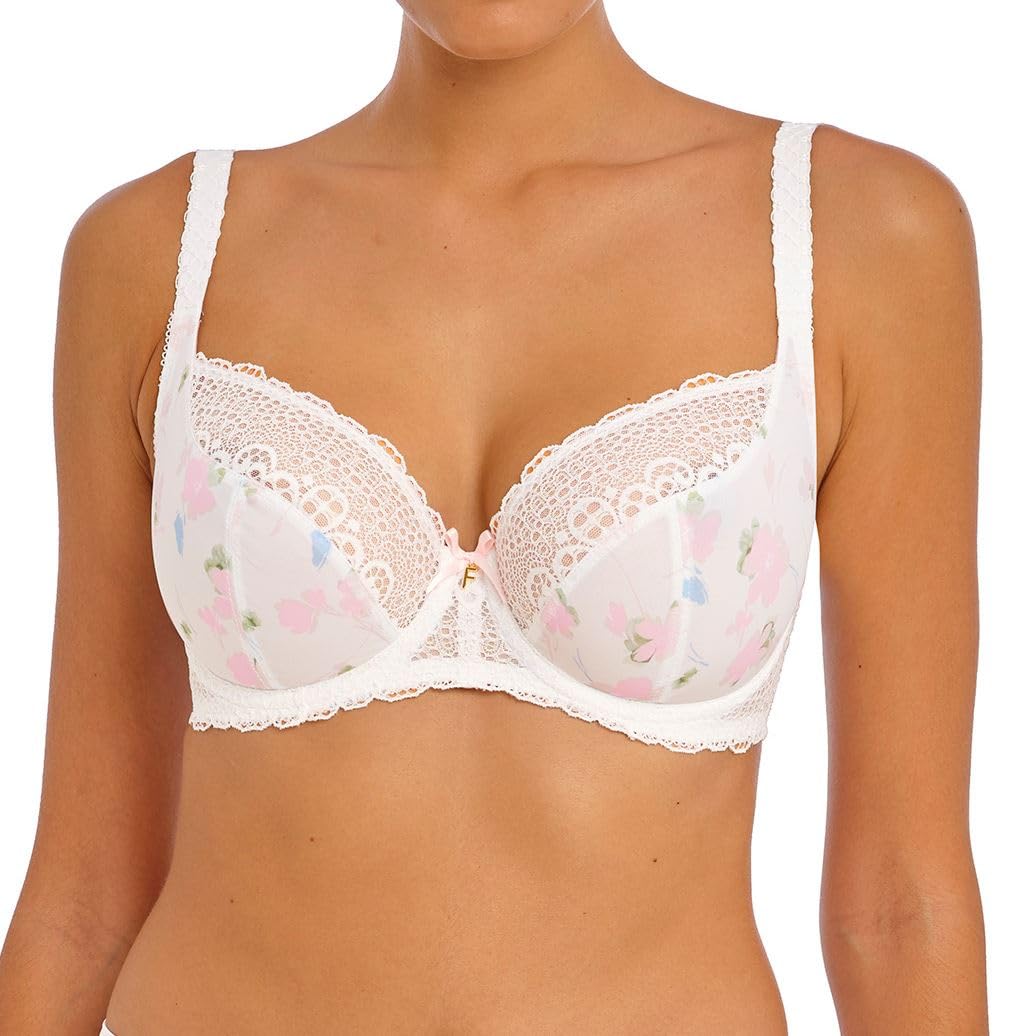 Freya Damen Daydreaming Tiefe-BH mit Bügel Plunge-BH (1er Pack) 28GG Flora Weiss, 28GG Flora Weiss