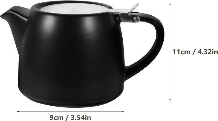 VILLCASE Keramik-Teekanne Mit Edelstahl-Teesieben 500 Ml Kleiner Keramik-Teekessel Für Lose Teeblätt