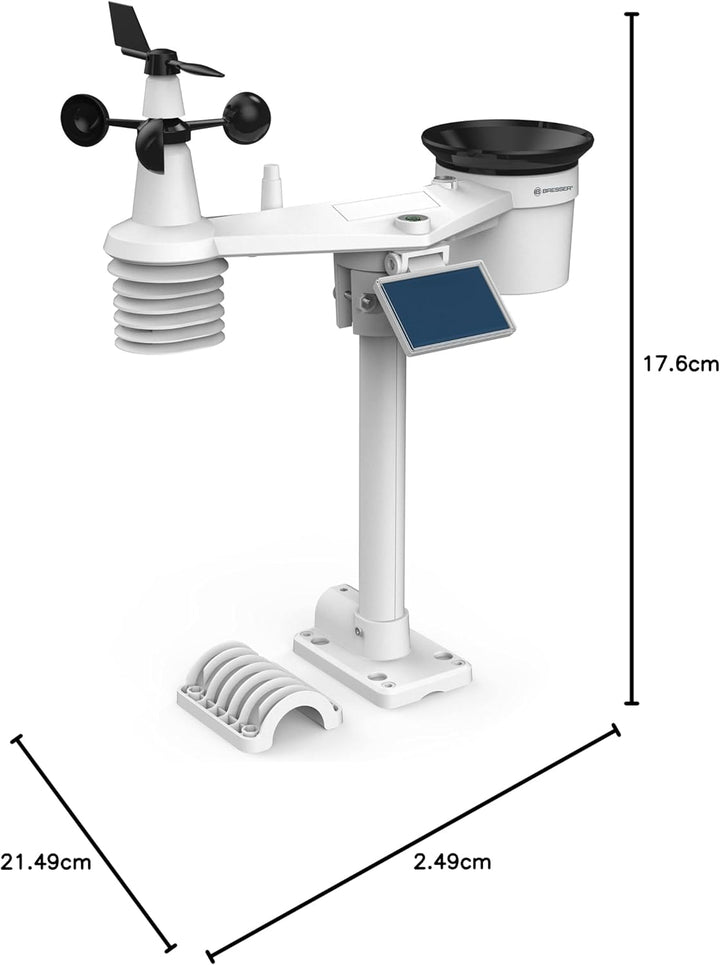 Bresser 6-Tage 4CAST Funk Wetter Station PRO WLAN-Wetter-Center 7-in-1 solar mit Wind- und Regenmess