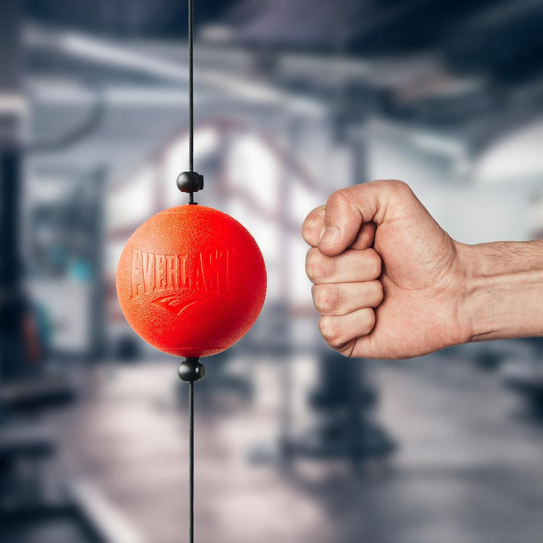 Everlast Powerlock Double End Reflex Ball, Mittelgrosser Reflexsack, Höhen- & Spannungseinstellung,