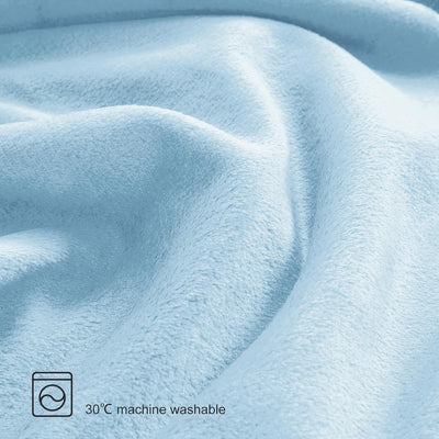 WAVVE Kuscheldecke Flauschig Decke Fleecedecke - Sofadecke Hellblau 220x240 cm Wohndecke Sommer Couc