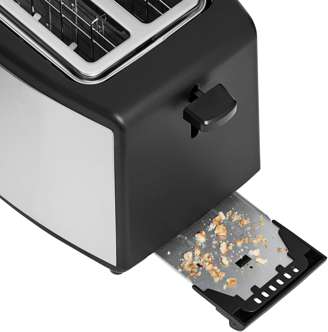 WMF Bueno Edition Toaster Edelstahl, Doppelschlitz Toaster mit Brötchenaufsatz, 2 Scheiben, 7 Bräunu