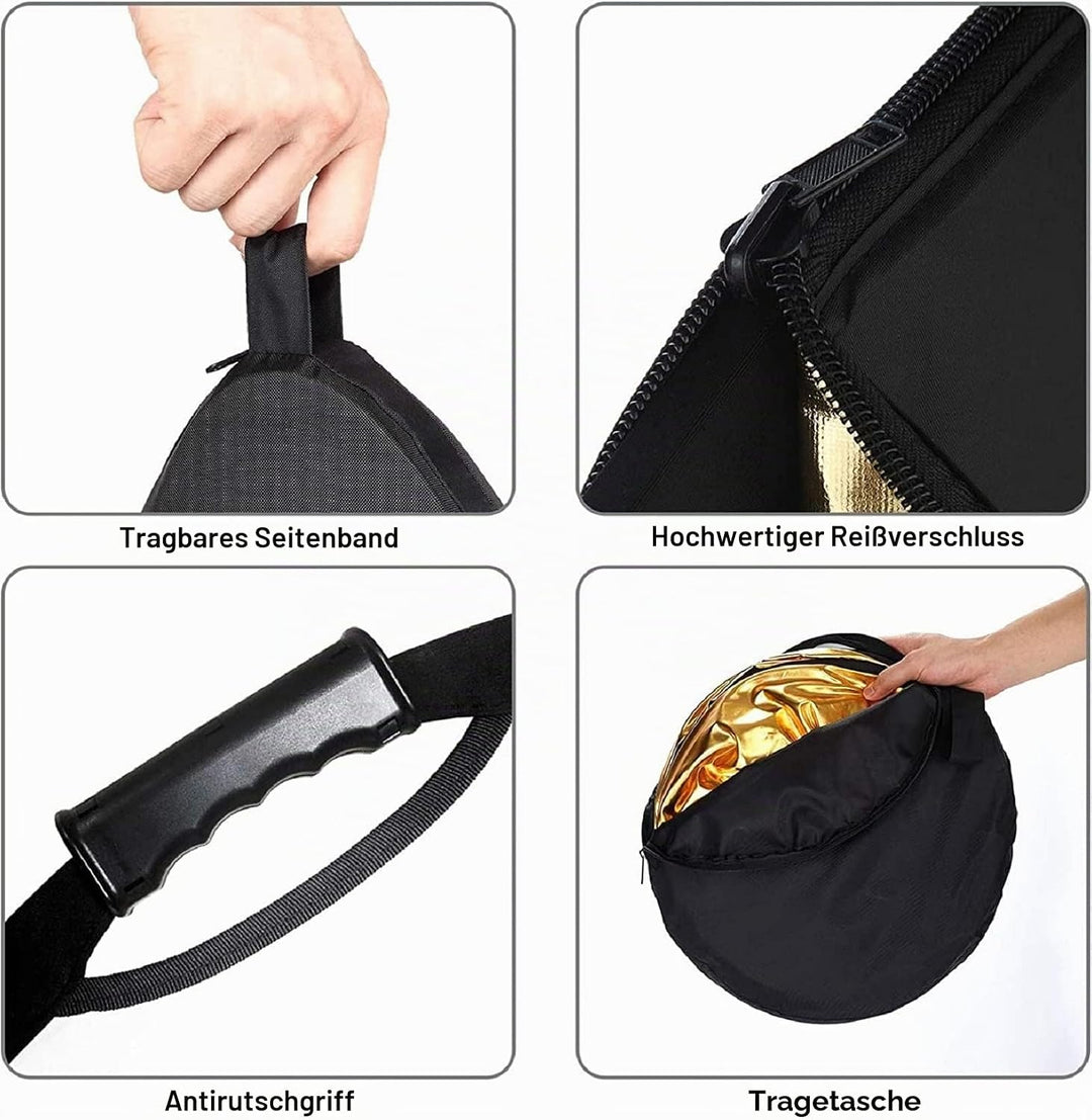 Selens 5-in-1 60x90cm Oval Reflektor Tragbarer Faltbarer für Fotografie Fotostudio Beleuchtung und A