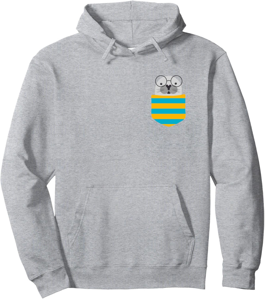 Baby Robbe in Brusttasche für Seehund Seelöwe und Seerobbe Pullover Hoodie