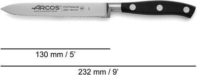 Arcos 232000 Serie Riviera - Tomatenmesser - Klinge aus Nitrum geschmiedetem Edelstahl 130 mm - Hand
