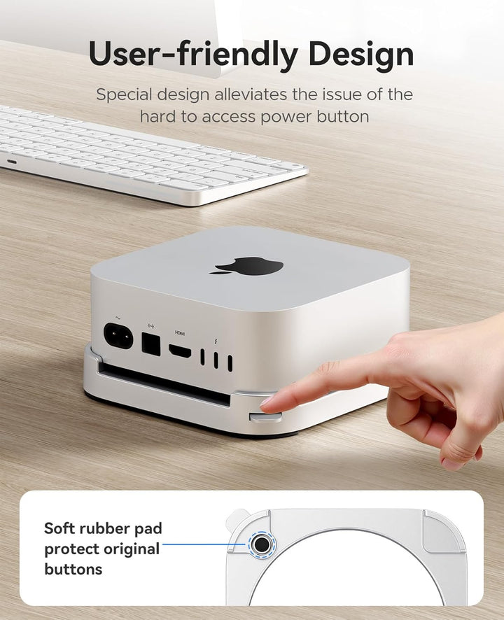 ORICO ST02 Stapelbarer Mac mini 2024 Ständer | Modulares Design + 360°-Belüftung | Platzsparend für
