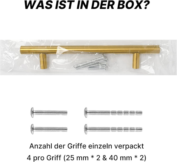 20 Stück LONTON Schrankgriffe Gold Möbelgriffe Gold Griffe 128mm lochabstand Küchengriffe, Griffe fü