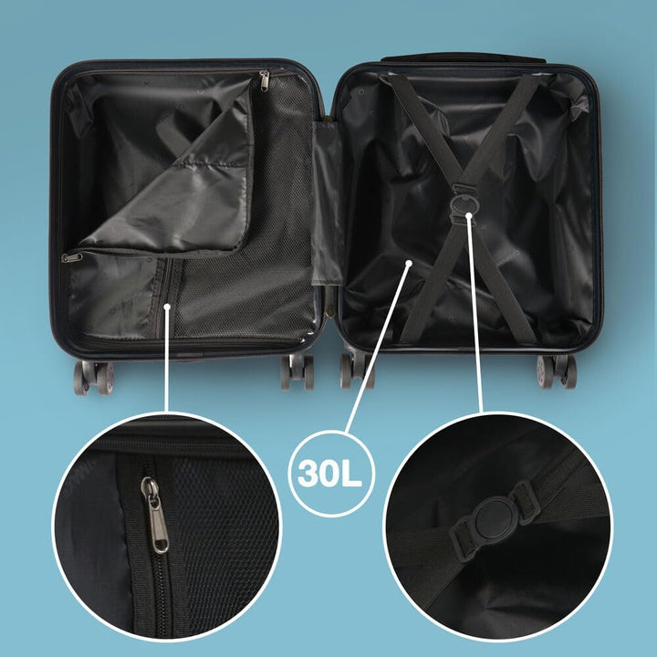 Cabin Max Anode 30L 45x36x20 cm Handgepäck Koffer – leicht, Hartschale, 4 Räder, Leichtes Handgepäck