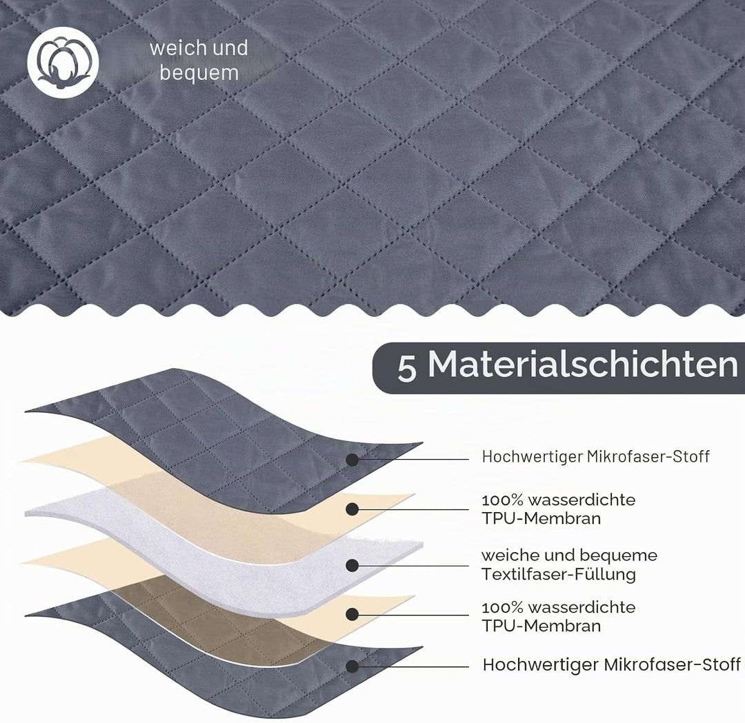 TAOCOCO Chaiselongue Sofabezug L Form, Wasserdichter Stretch Sofa überzug, Sofaschoner rutschfest, M