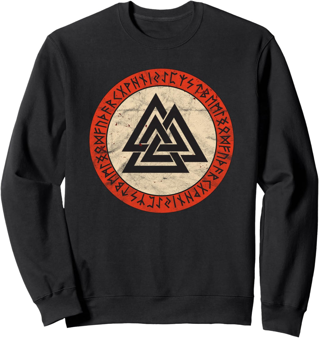 Viking Knot Valknut Odin Wotan Old Norse Mythology Warrior Sweatshirt