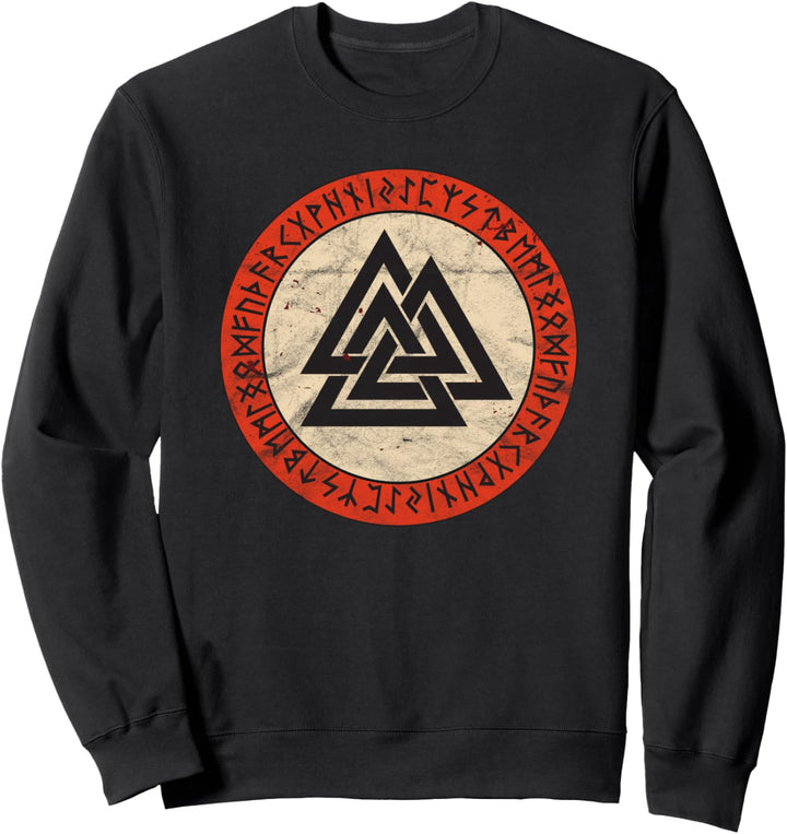 Viking Knot Valknut Odin Wotan Old Norse Mythology Warrior Sweatshirt