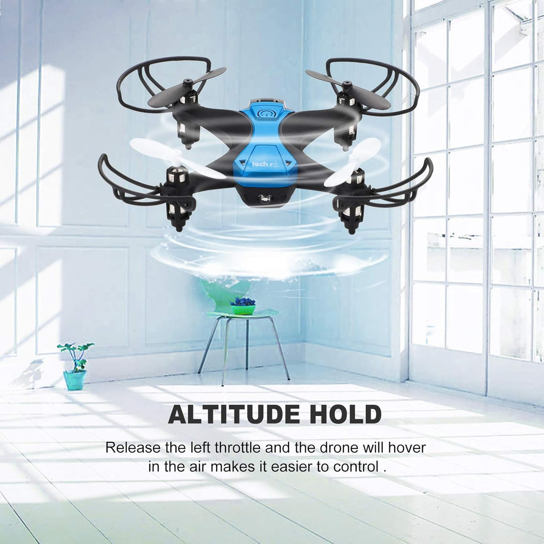 tech rc Drohne für Kinder Anfänger Mini Drohnen ohne Kamera Dual Akku 16 Minuten Flugzeit Indoor RC