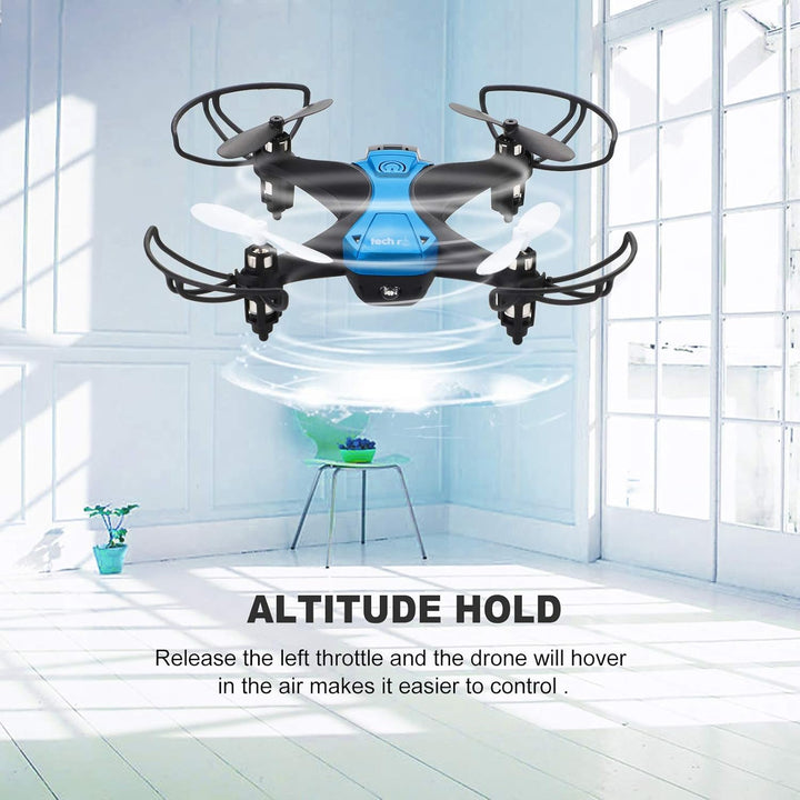 tech rc Drohne für Kinder Anfänger Mini Drohnen ohne Kamera Dual Akku 16 Minuten Flugzeit Indoor RC