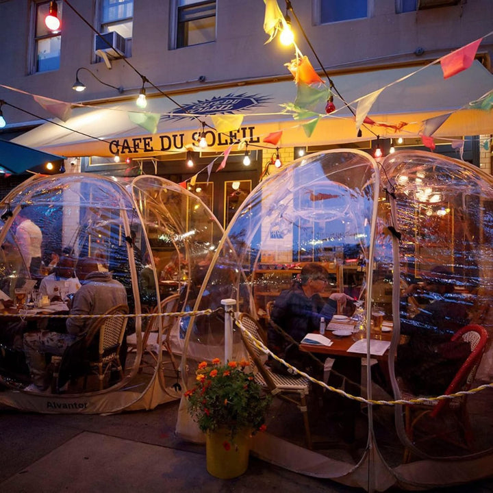 Alvantor Pop-Up-Bubble-Zelt, Instant Iglu-Zelt für 2 bis 3 Personen, Sichtschutzhaus für Terrasse, g