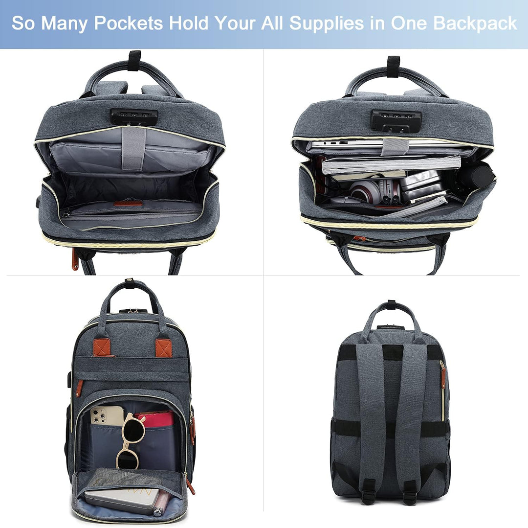 LOVEVOOK Rucksack Damen Anti-Diebstahl mit laptopfach und codiertes Schloss, damen rucksack mit USB