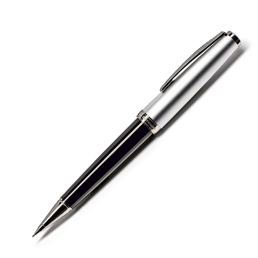 CLEO Classic Metall schwarz +++ Drehbleistift +++ palladinierte Zierringe und Clip +++ HAND MADE IN