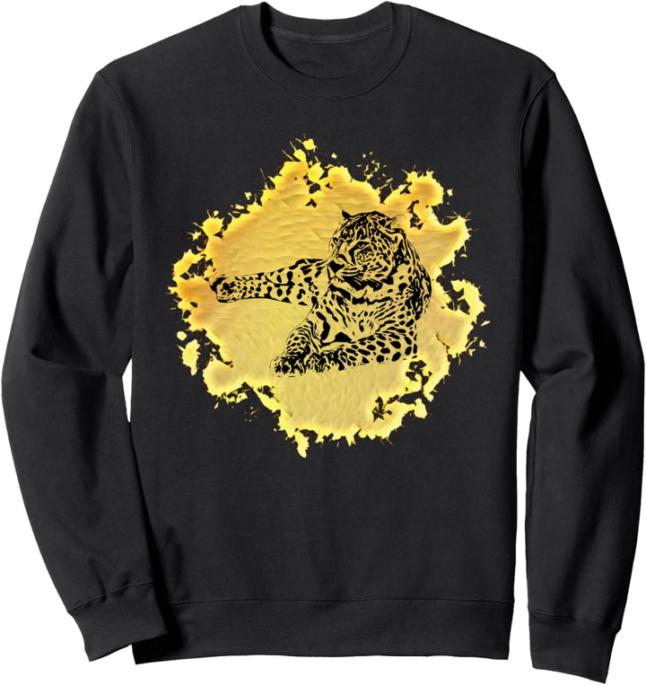 Leopard Motiv Raubkatzen Katzen Afrika Tiere Leoparden Sweatshirt