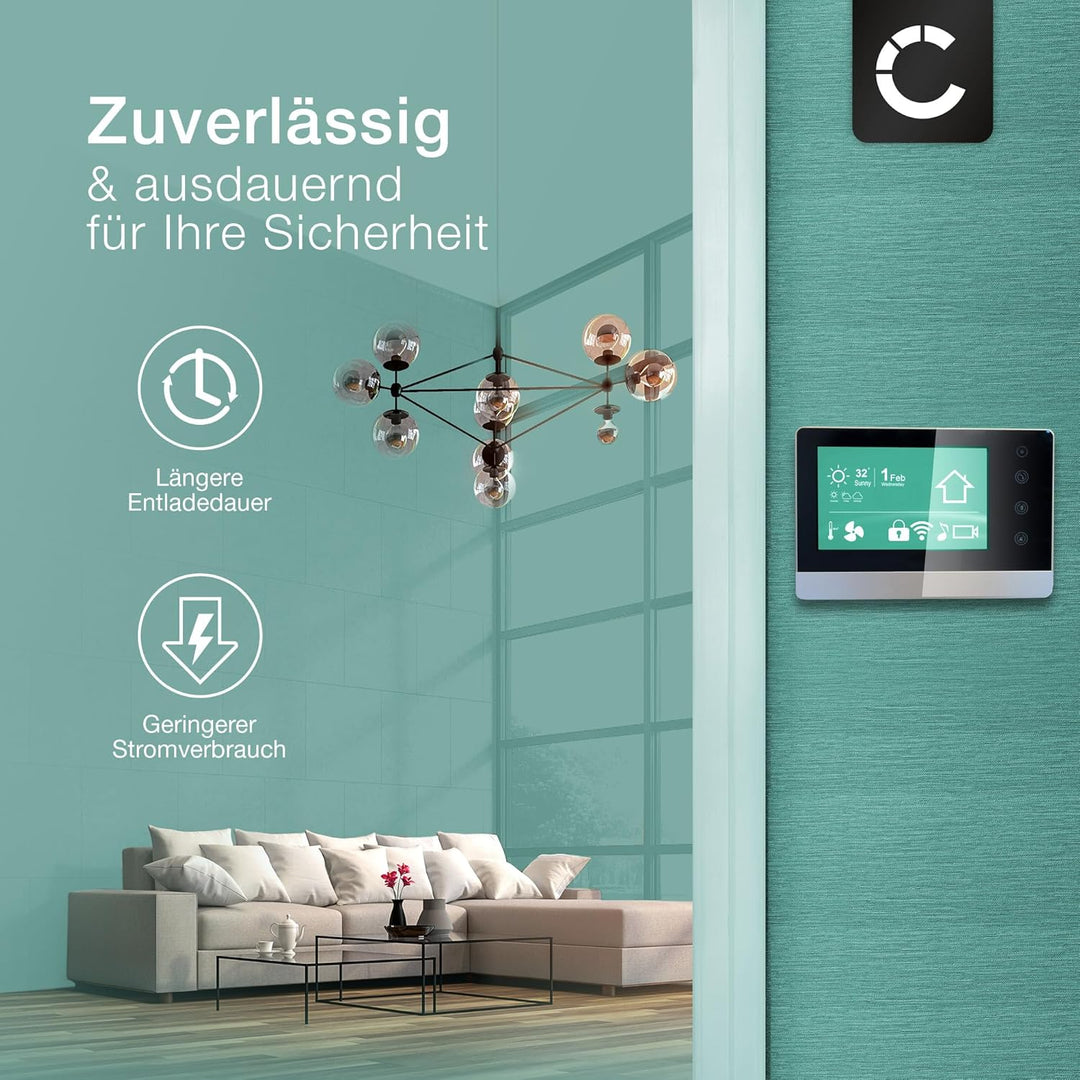 CELLONIC, Akku für Haustechnik, kompatibel mit DAITEM BATLi22, BATLi23, MPU01X, 422-21X (3.6V, 14500