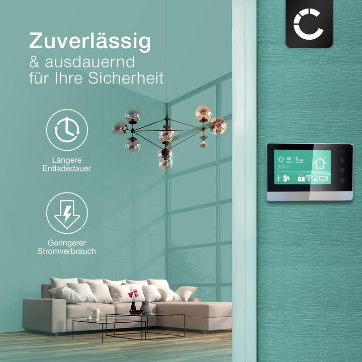CELLONIC, Akku für Haustechnik, kompatibel mit DAITEM BATLi22, BATLi23, MPU01X, 422-21X (3.6V, 14500
