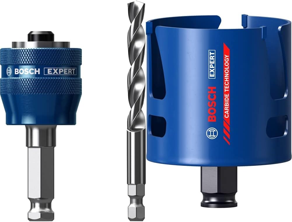 Bosch Professional 1x Expert Power Change Plus Lochsäge-Systemadapter (Ø 7,15 mm) + 1x Expert Constr