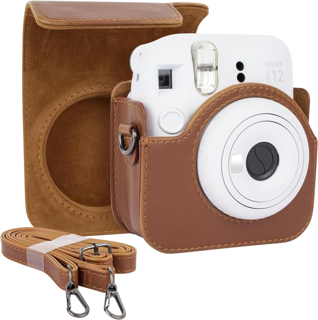 MUZIRI KINOKOO Protective Case for Fuji/Fuji Instax Mini 12 Instant Film Camera - PU Leather Mini 12