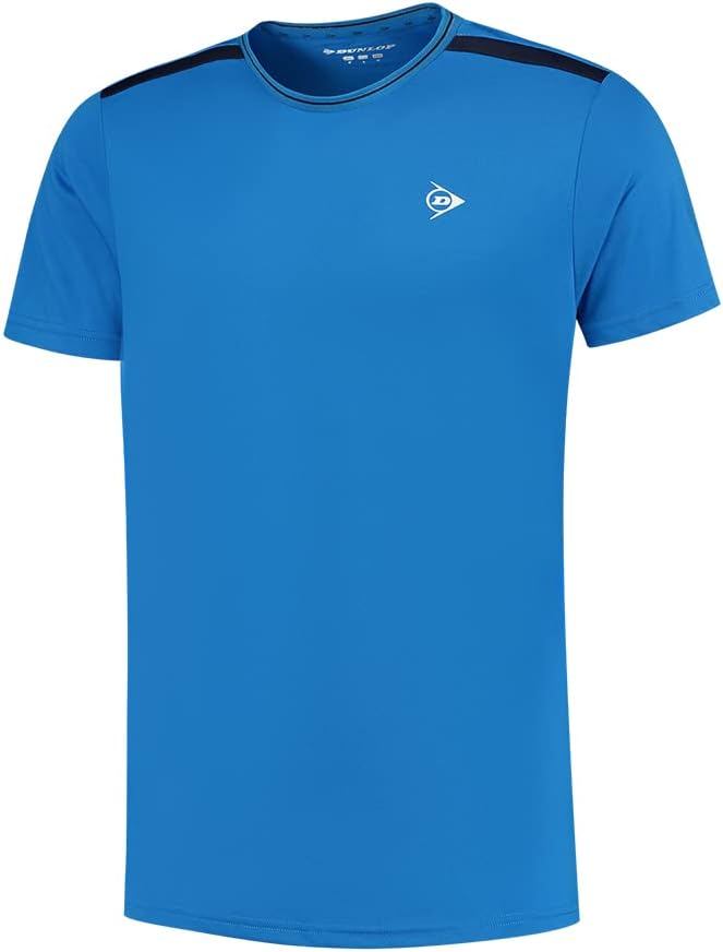 Dunlop Sports Jungen Club Boys Crew Tee Tennis Shirt 128 Blau/Navy, 128 Blau/Navy