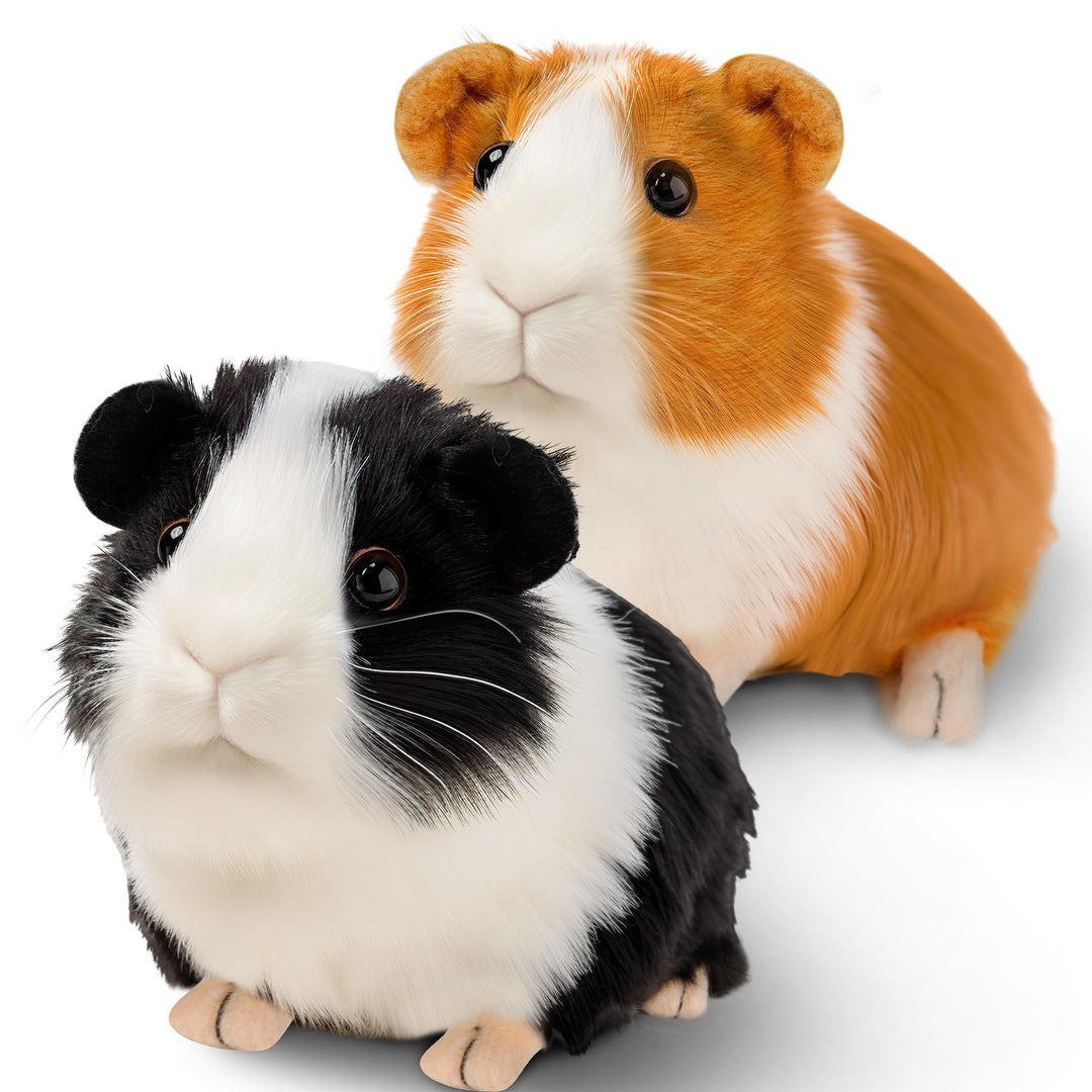 SHINELINE 2 Stück Süss Meerschweinchen Kuscheltier - Realistische Meerschweinchen Stofftier, Weich K